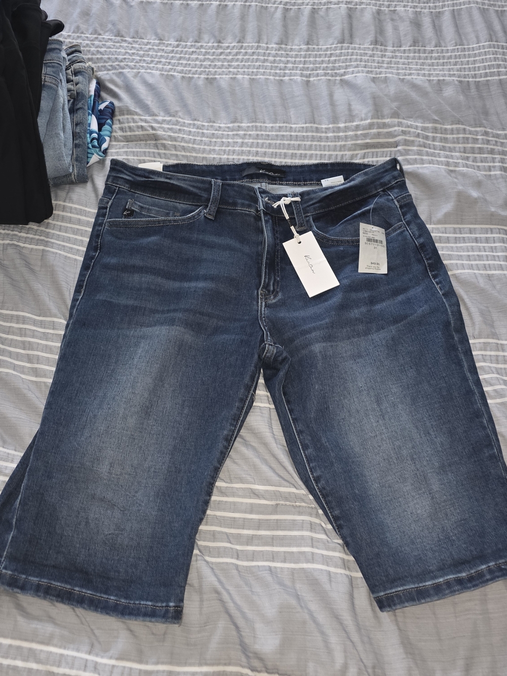 KanCan Dark Wash Denim Bermuda Shorts